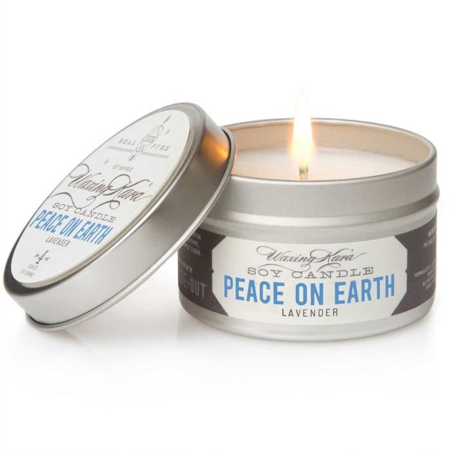 Peace on Earth Lavender Travel Tin Candle