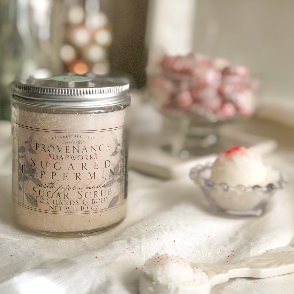 Sugared Peppermint Jojoba Beads Sugar Scrub